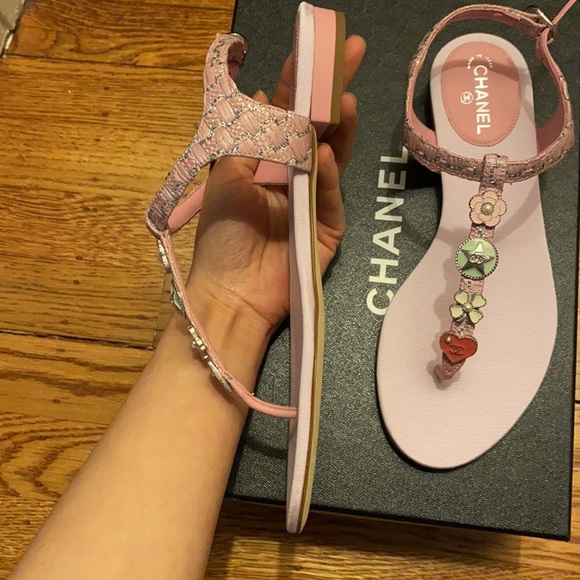 Unworn Pink Chanel Sandals - Picture 4 of 5